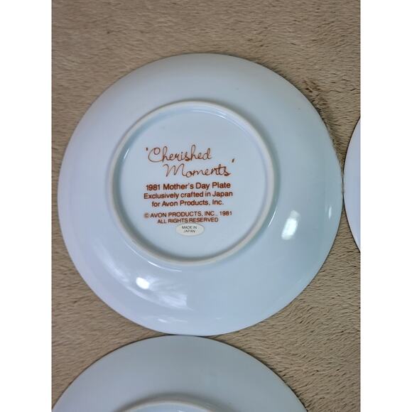 Avon Mother's Day Plate 1981 1982 1984 1992 Kids Design Porcelain Japan 5" x4 - Picture 7 of 16